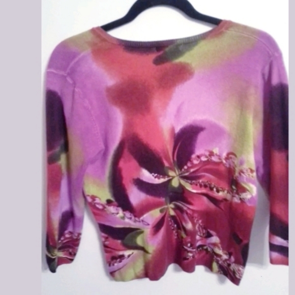 Astrid Embellished V-Neck Sweater...L - Picture 3 of 4